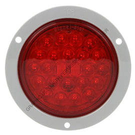 SIG 4053 LED SS S/T/T 4IN RND LAMP W/INT FLNG,RED