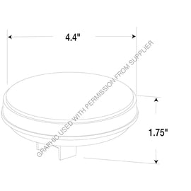 SIG 4058A LED SS F/P/T 4IN RND 10 DIODE LAMP,AMBER