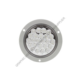 SIG 4063C LED SS B/U 4IN RND LAMP W/INT FLANGE,CLR