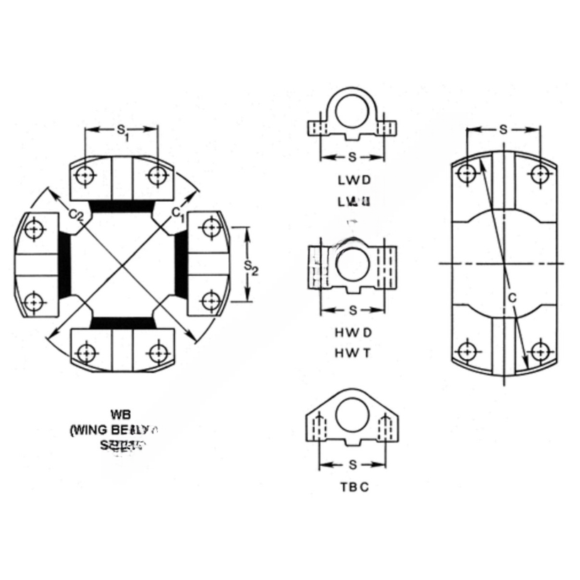 SP  5 9211X U-JOINT KIT HWD OEM SF