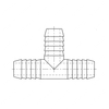 TBB 117881 A/C DRAIN HOSE, TEE FITTING