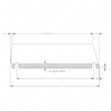 TBB 118571 STEP TREAD, PEBBLED, BLACK, PEBBLED WHIT