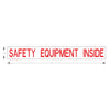 TBB 121511 DECAL, SAEFTY EQUIPMENT INSIDE, 1 in. RE