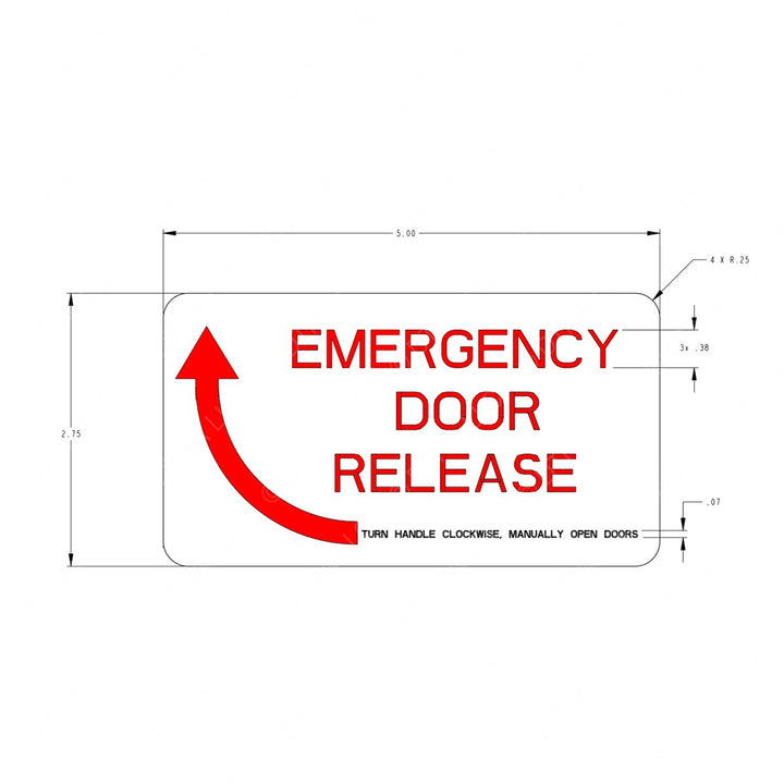 TBB 121910 LABEL SELF ADHESIVE EMER RELEASE