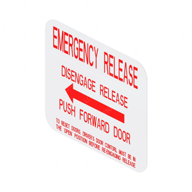TBB 123294 INSTRUCTION LABEL, EMERGENCY OVERRIDE, E