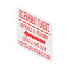 TBB 124949 INSTRUCTION LABEL, EMERGENCY OVERRIDE, F