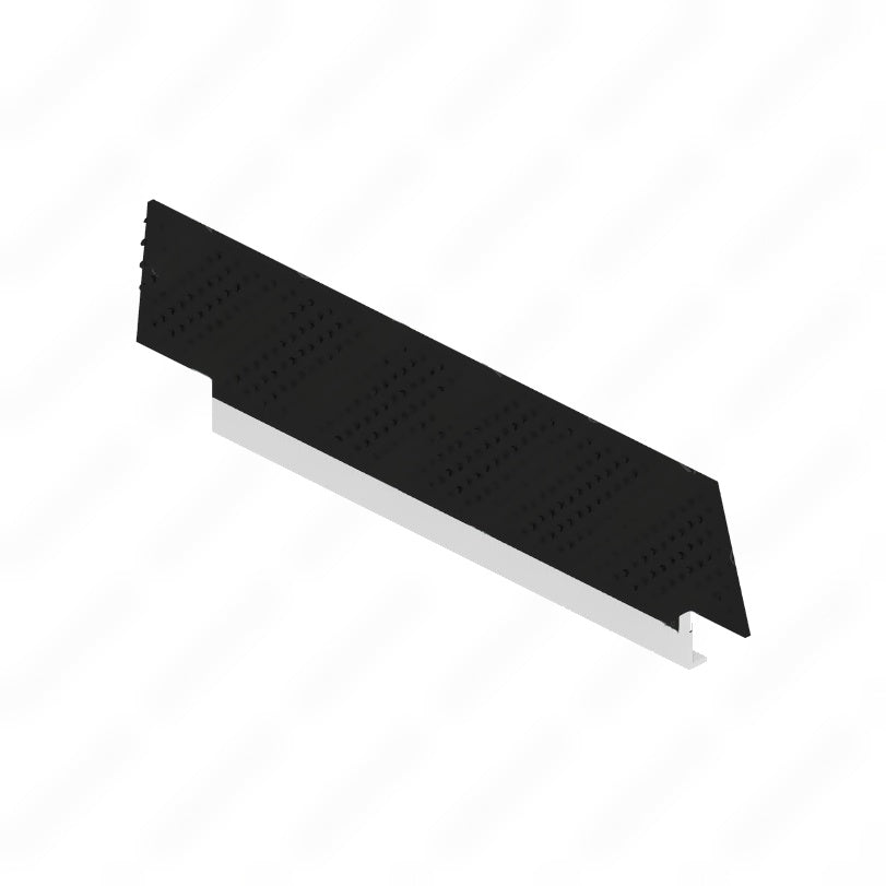 TBB 129721 STEP TREAD, PEBBLED, BLACK, RIBBED WHITE
