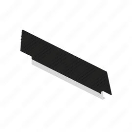 TBB 129721 STEP TREAD, PEBBLED, BLACK, RIBBED WHITE