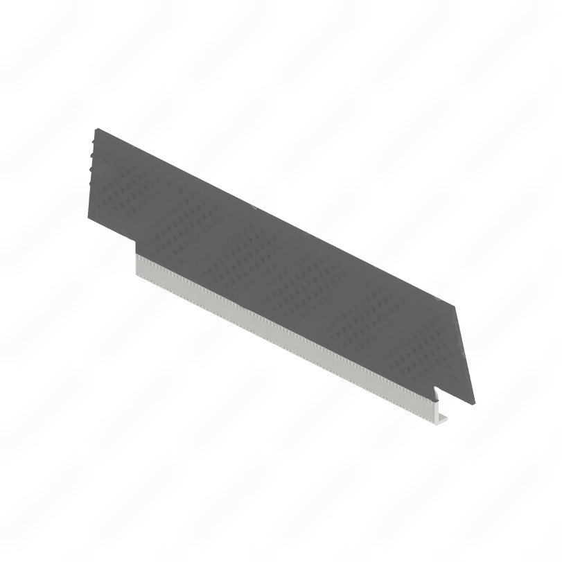 TBB 129722 STEP TREAD PEBBLED GRAY RIB W/NOSING 1ST