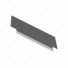 TBB 129722 STEP TREAD PEBBLED GRAY RIB W/NOSING 1ST
