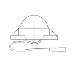 TBB 130585 LIGHT ASSY, 2.5IN ROUND AMBER