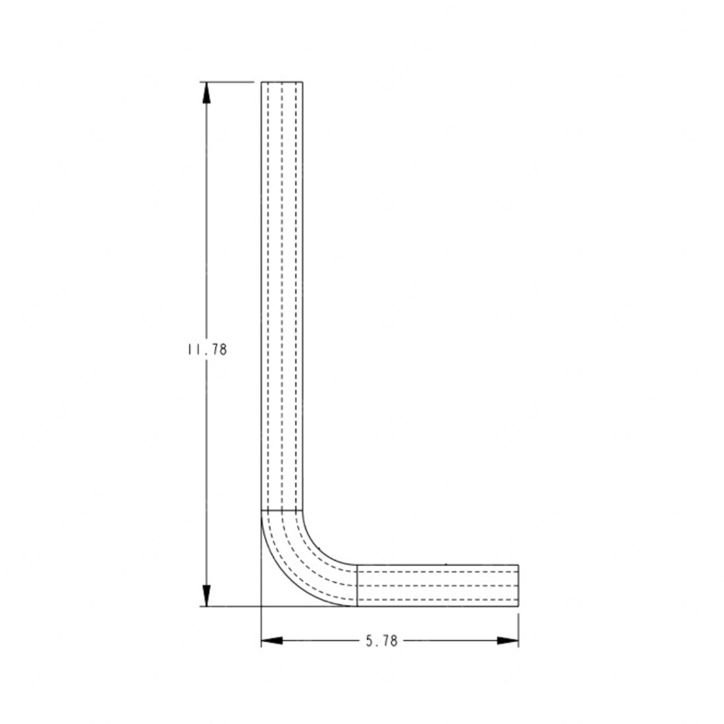 TBB 130714 HOSE ELBOW 90DEGREE UNEQUAL LENGTH