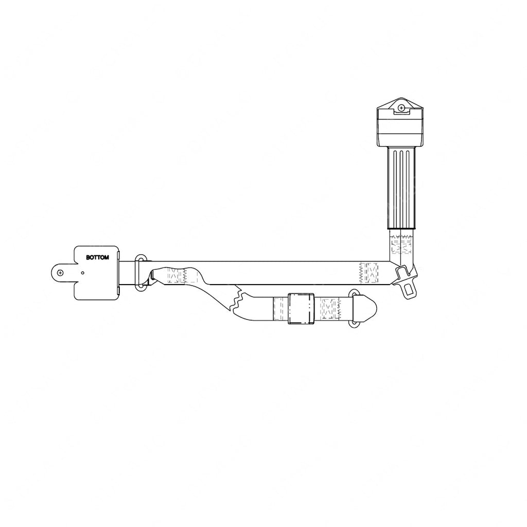 TBB 130760 DR SEAT BELT ELR/ALR W/SHOULDER ADJ