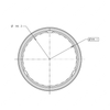TBB 131314 V-CLAMP GASKET,CATERPILLAR C7 W/EXHAUST