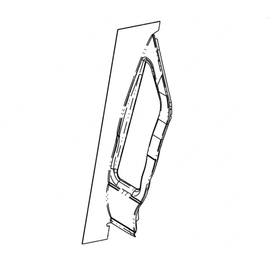 TBB 131917 EXTERIOR VISION PANEL, TRIMMED FOR SRW,
