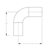 TBB 132030 HOSE ELBOW,RUBBER,.5IN. ID