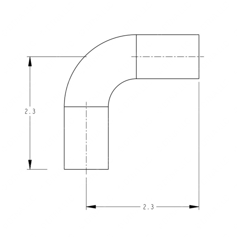 TBB 132030 HOSE ELBOW,RUBBER,.5IN. ID