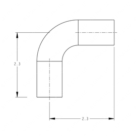TBB 132030 HOSE ELBOW,RUBBER,.5IN. ID