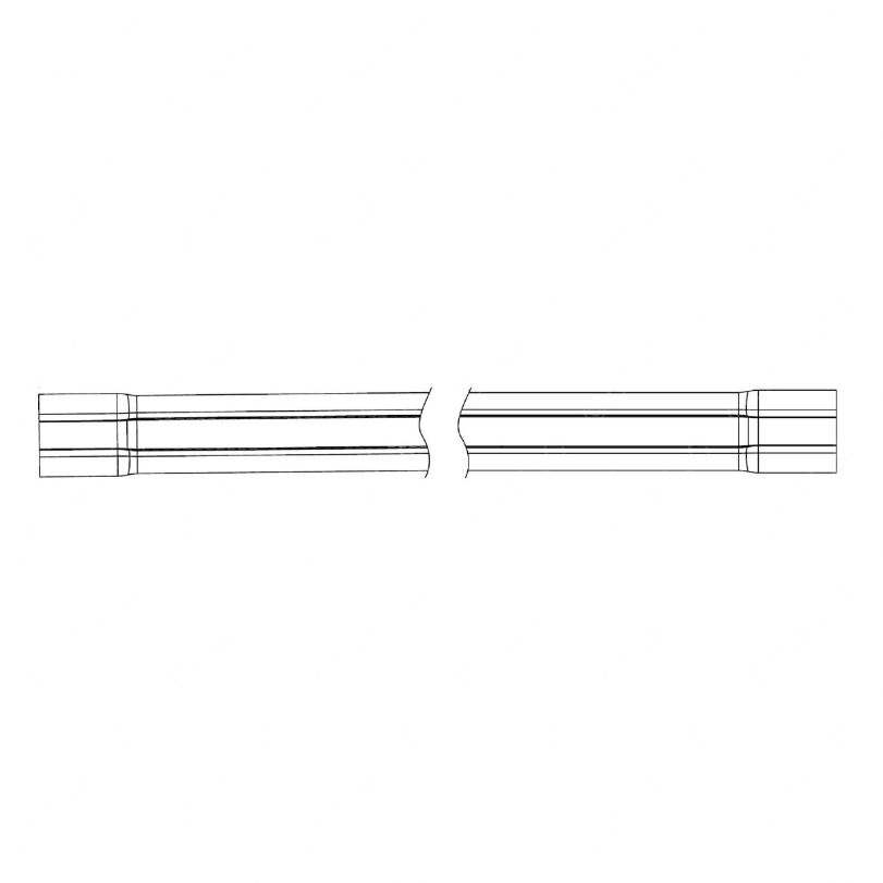 TBB 135816 GUARD RAIL EXTERIOR SEAT FRT END LS