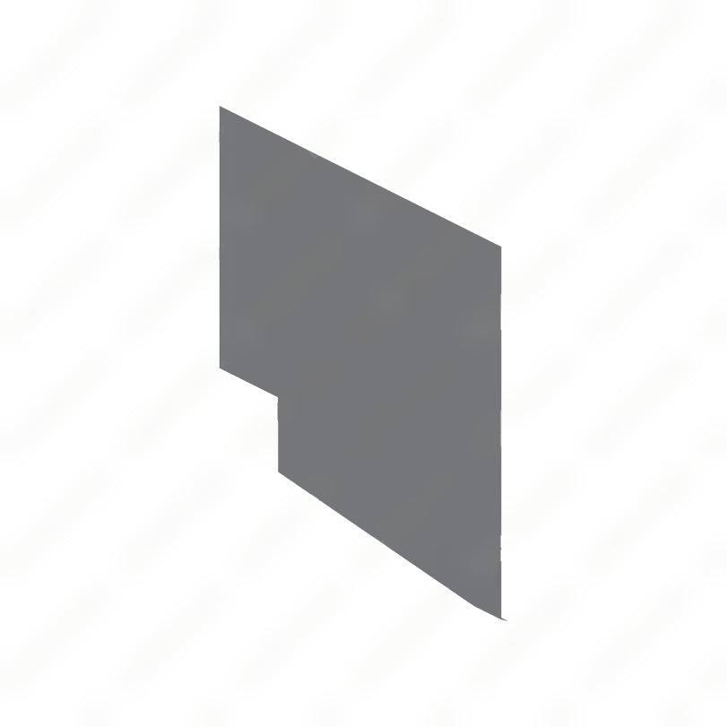 TBB 137057 REAR SIDE SHEET, 1 WDO, RS, PLAIN,20 GA.