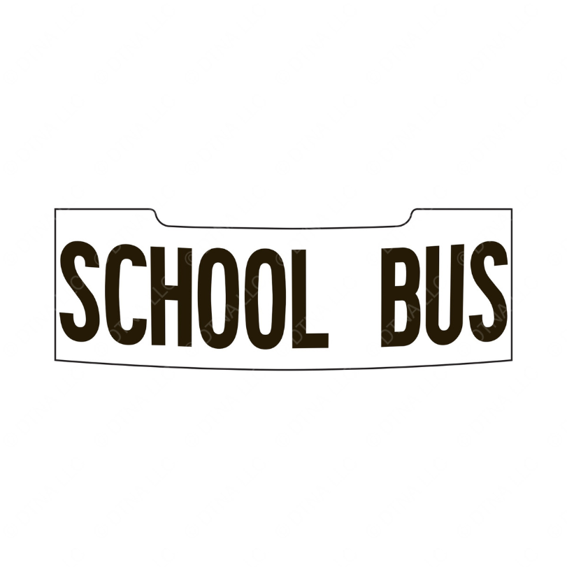 TBB 137999 LABEL SCHOOL BUS FRT NON REFLECTIVE