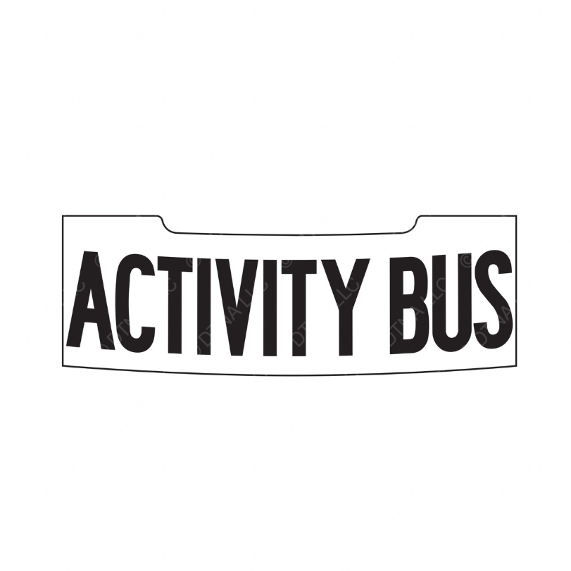 TBB 138018 LABEL ACTIVIT BUS FRT PRISMATIC WHITE