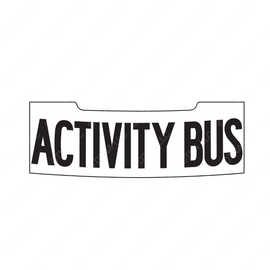 TBB 138018 LABEL ACTIVIT BUS FRT PRISMATIC WHITE