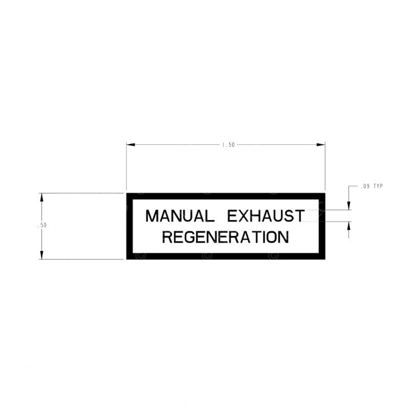 TBB 138624 DECAL SWITCH MANUAL EXHAUST REG