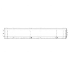 TBB 139010 GUARD RAIL NOSED BOTH ENDS 28.25IN