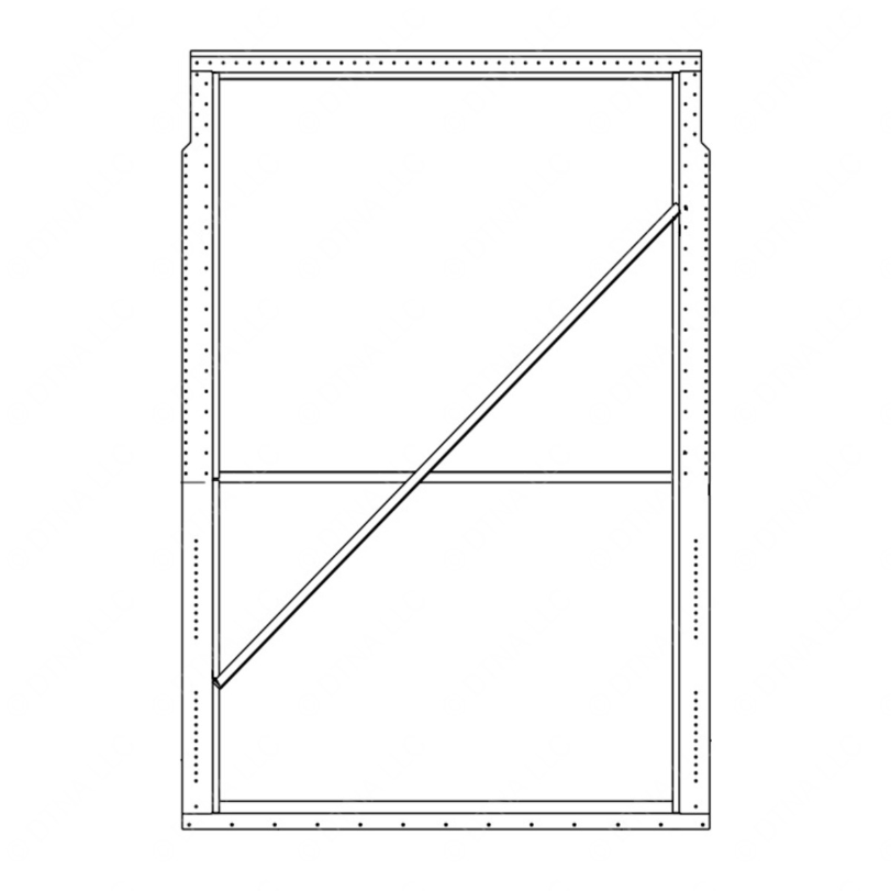 TBB 140792 DOOR CASING ASM., 44X68 LIFT DR, HDX AN