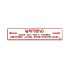 TBB 148711 LABEL, WARNING, UNLOCK BOTH LATCHES