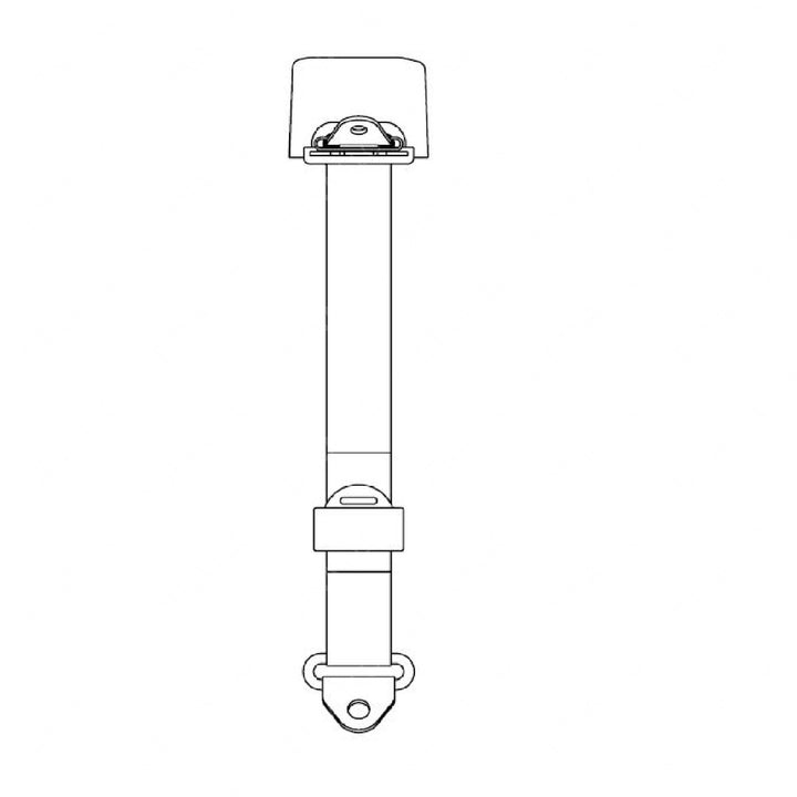 TBB 149239 DRVR SEAT BELT,183IN SINGLE RETRAC,BLACK