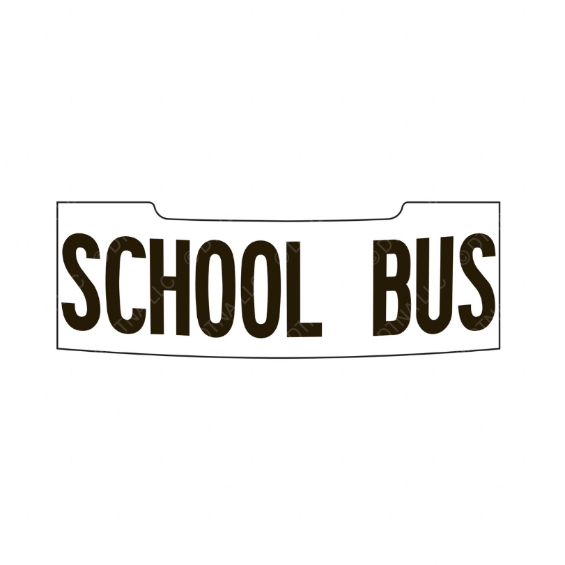 TBB 149478 LABEL SCHOOL BUS FRT 3M DIA YELL