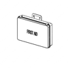 TBB 150166 FIRST AID KIT, 24 UNIT, WHITE METAL,AL
