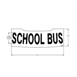 TBB 150531 LABEL, SCHOOL BUS, BLK/YEL, C2 FRONT, CN