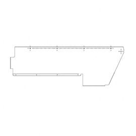 TBB 150558 MODESTY PANEL, 36IN. WALL MT RS OVER W/H