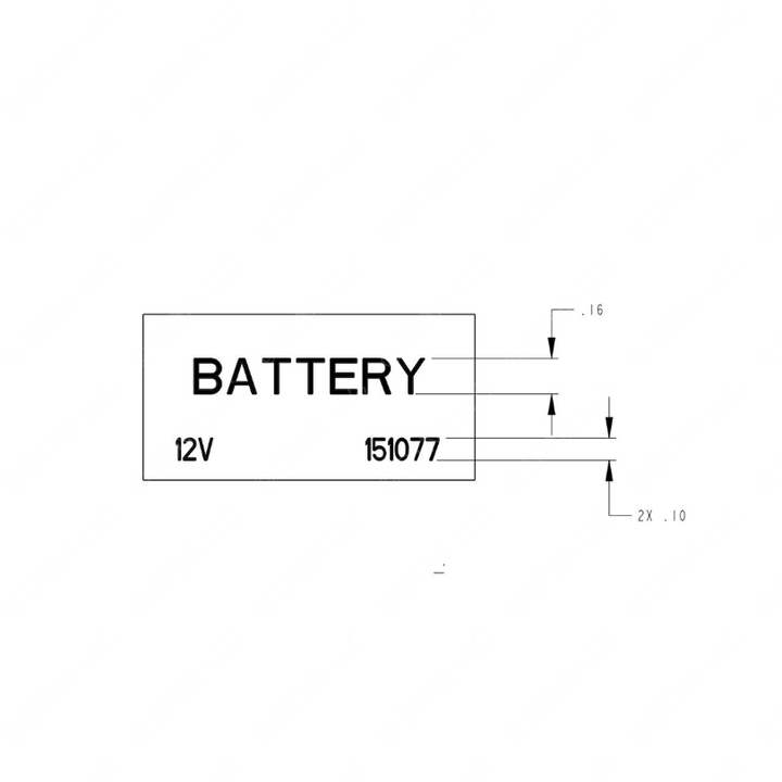 TBB 151077 LABEL BATTERY ACCESSORY PWR ACCESS MODUL