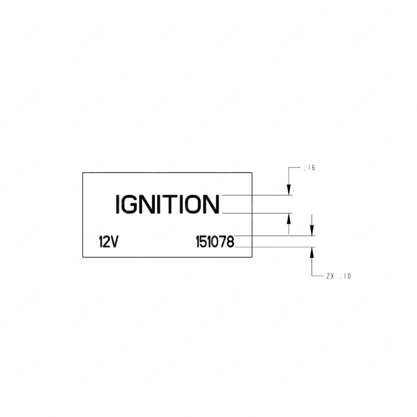 TBB 151078 LABEL IGNITION ACCESSORY PWR ACCESS MODU