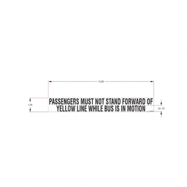 TBB 154440 LABEL, STANDEE INSTR.YELLOW LINE,BLK/WHT