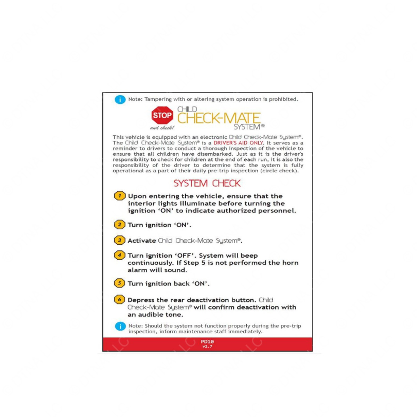 TBB 155465 LABEL, THEFT-MATE SYSTEM CHECK