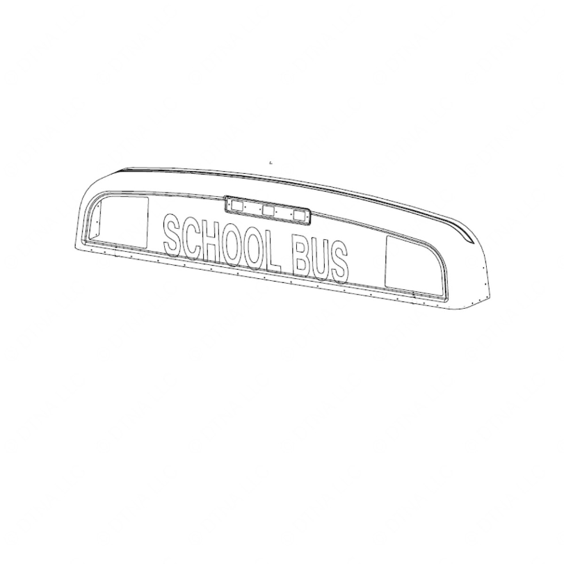 TBB 155695 ROOF CAP, REAR, WARNING LIGHTS