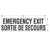 TBB 157936 LABEL, EMERGENCY EXIT SDS, BLK/WHT