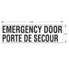 TBB 157937 LABEL, EMERGENCY DOOR PDS, BLK/WHT