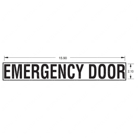 TBB 157940 DECAL, EMERGENCY DOOR, BLACK