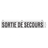 TBB 157942 DECAL, SORTIE DE SECOURS, BLACK