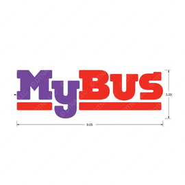 TBB 159372 DECAL, MY BUS LOGO, SMALL