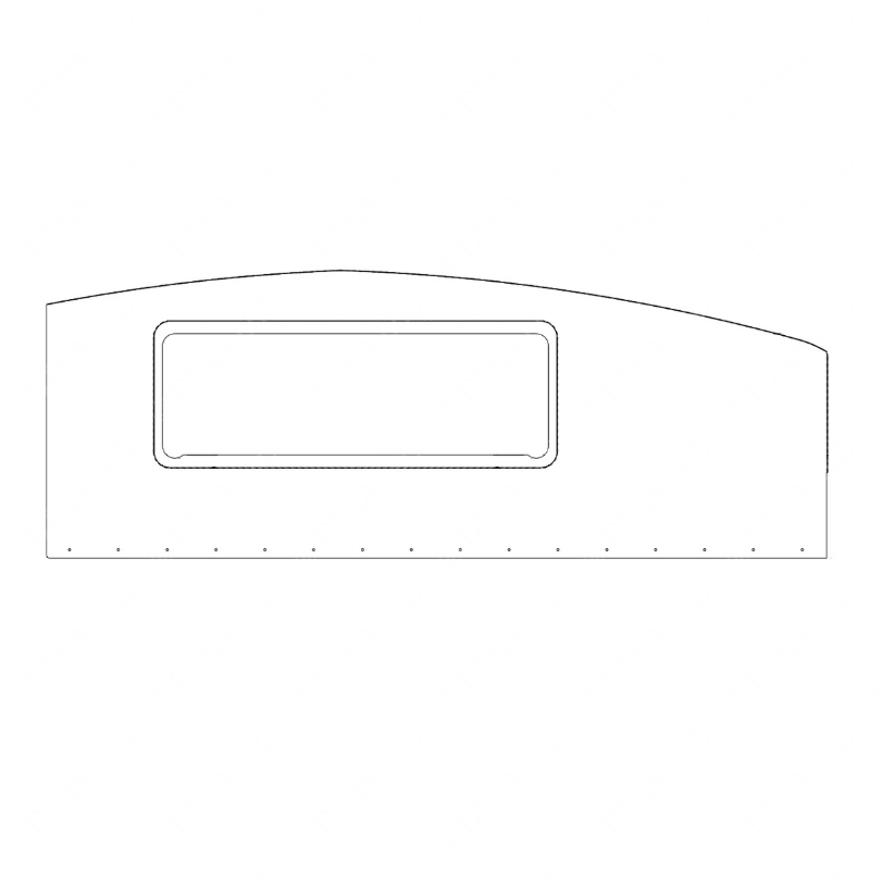 TBB 160556 BULKHEAD PANEL, FRONT, STEEL, GM FLAT F