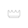 TBB 162026 SUPPORT SEAL RIBBED AG2 GLASS FRT ENT DR