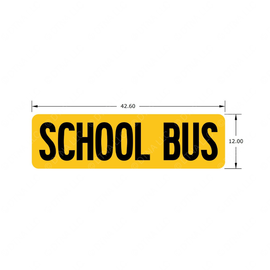 TBB 163234 LABEL, SCHOOL BUS, 12 X 42.6, 3YL