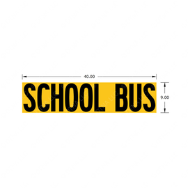 TBB 163237 LABEL, SCHOOL BUS, 9 X 40, YEL